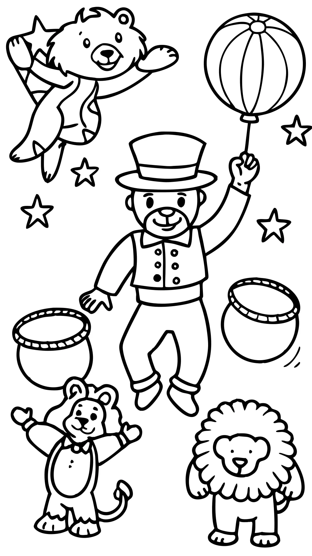 coloriages d’animaux de cirque